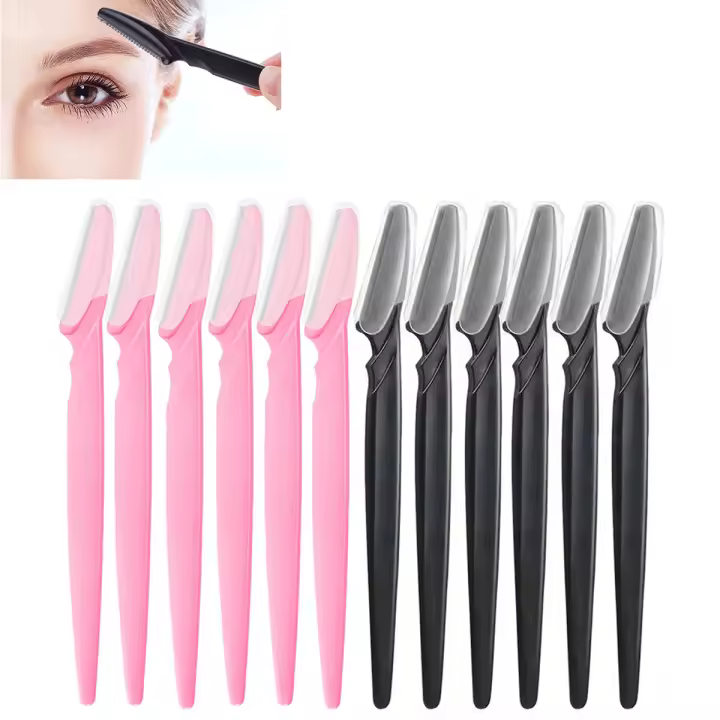 Juego De 12 Piezas De Afilador De Cejas Y Cuerpo Seguro Para Mujeres Herramientas De Maquillaje Pequeñas Con Cubierta Trimmer De Pelo Facial Y Corporal - 1