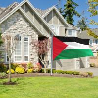 Bandera De Palestina De Poliéster Para Decoración De Hogar Y Actividades Nacionales Tamaño Variado 250*150 Cm 150*90 Cm 90*60 Cm 14*21 Cm - details 3