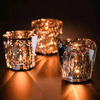 Lámpara De Mesa LED Diamante Recargable Para Decoración De Barra Restaurante Y Ambiente Con Cristal Ideal Para Dormitorio - details 5