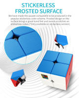 Set De Cubos ECube Meilong 2+3 Moyu 2x2 3x3 Cubo Mágico Puzzle Cube 2 En 1 Miniatura De Plástico Para Juguete Regalo Educativo Para Niños Y Adultos - details 2