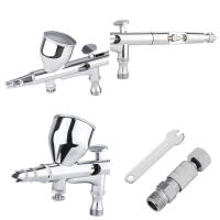 Kit De Aerógrafo De Acción Doble 0.2/0.3/0.5mm 9cc/7cc Con Conector Rápido Para Arte Manual Modelos Cuerpo Uñas Pintura - details 3