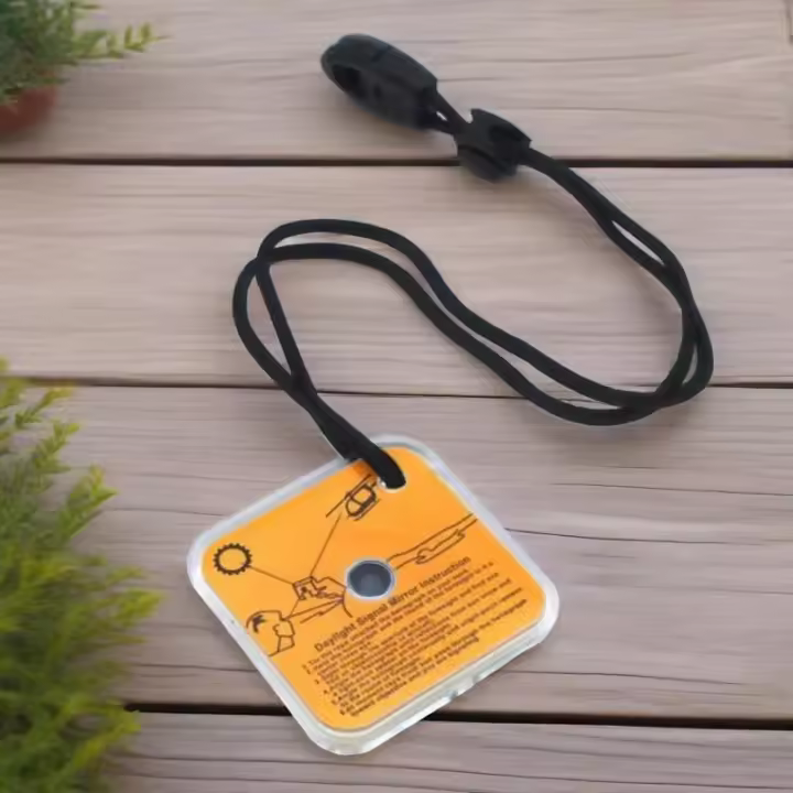 Espejo De Señal De Sobrevivencia: Reflector De Luz Del Sol Para Senderismo Camping Emergencias Primeros Auxilios 1PC Herramientas De Sobrevivencia - 1