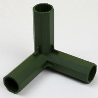 Conectores De Marco De Invernadero Plástico Verde 4Pcs 16mm Para Juntas De Paredes De Jardín Exterior Arco Iris DIY 3 Vías Adaptador De Estructura De Jardín - details 3
