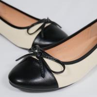 HLUNA - Bailarinas con Lazo - Punta negra - Beige y Azul Vaquero - 9652 - details 1