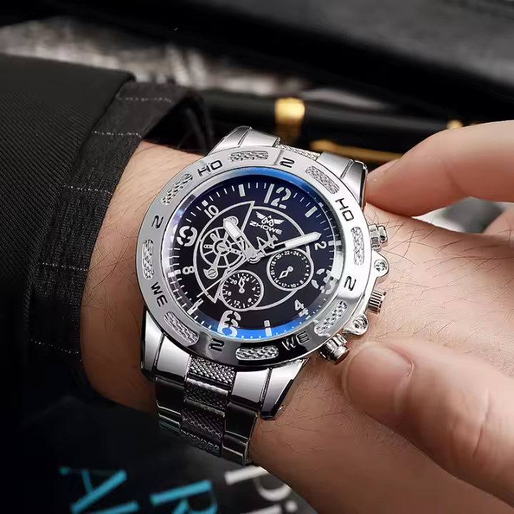 Reloj De Cuarzo Para Hombre 2024 Nueva Llegada Alta Calidad Estilo Casual Grande Dial Analog Reloj De Pulsera De Moda - 1