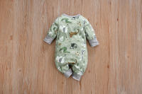 IURNXB Traje De Bebé Con Saltarín Para Niño Recién Nacido Estampado De Animal De Dibujos Animados Suéter Infantil Romper Primavera Otoño 0-18M Talla True Fit Cuello Redondo Cierre Simple - details 7