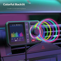 Transmisor FM Inalámbrico Con Pantalla De Color Grande 2.4A QC3.0 Dual USB Carga Rápida Manos Libres Llamada Adaptador De Audio Para Coche MP3 Juguete De Audio - details 4