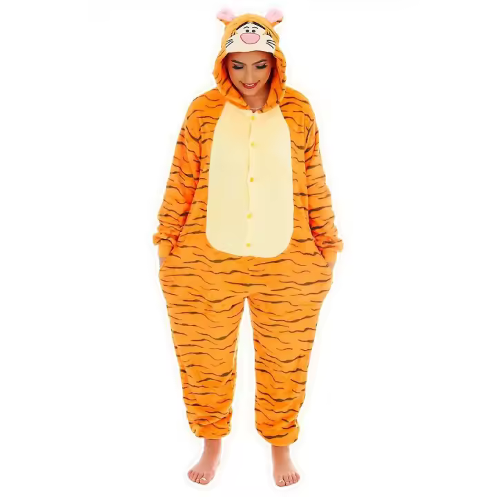 Winnie the Pooh Personajes Unisex Mono Disfraz Disfraz Sudadera con capucha Pijamas Jumpin - 1