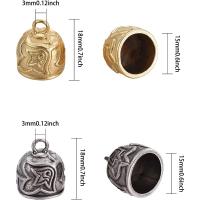 16Pcs Tapas De Cuerda Metálica En 2 Colores Estilo Tibetano Con Anillo Para Joyería DIY Tules Dorados Y Platinados - details 1