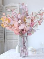 Plantas Artificiales De Hoja De Eucalipto Rosa Para Decoración De Hogar Y Boda Arreglo Floral Falso Accesorios De Flores Para Navidad - details 3