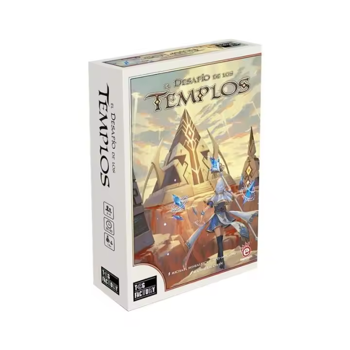 El Desafío de los Templos, juego de mesa, estrategia, para pensar, trabaja la abstracción mental a partir de 12 años, matemáticas, ambientado en magos, en castellano - 1