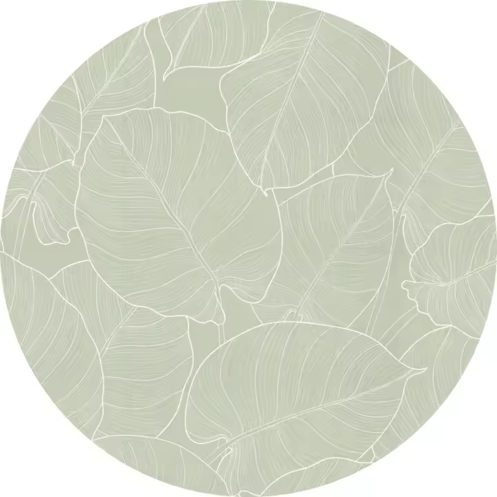 VINILIKO, set de 4 individuales Hojas Verde 4u-[Diam] 40 cm - 1