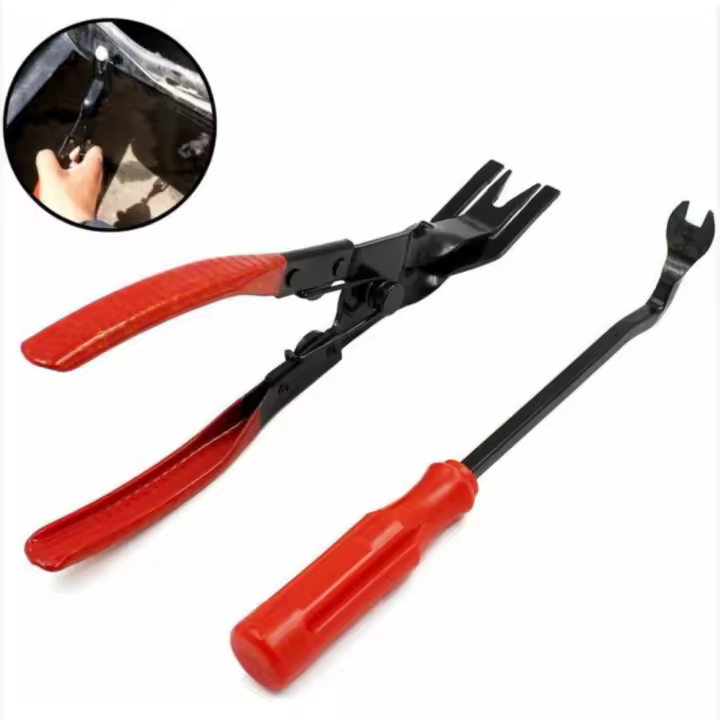 Cisea 2 alicates quitaclips, clip para puerta de coche, alicates universales, kits de reparación de herramientas para molduras de puertas de coche y tablero de instrumentos, girasol - 1