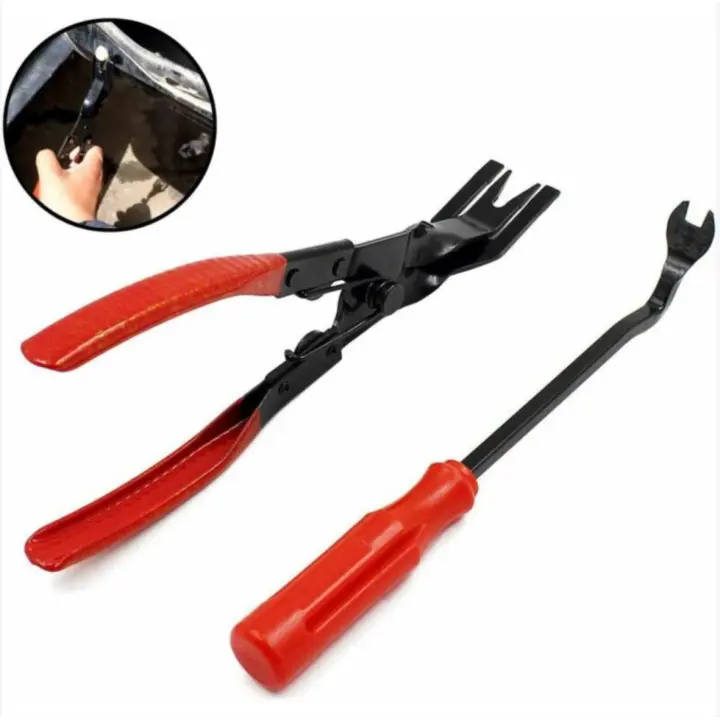Cisea 2 alicates quitaclips, clip para puerta de coche, alicates universales, kits de reparación de herramientas para molduras de puertas de coche y tablero de instrumentos, girasol - 1