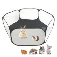 Caja Pequeña Para Mascotas Portátil Translúcida Para Erizo Jaula De Juego Para Perro Hamster Conejo Guineapig Plegable Y Abierta Fondo De Jardín - details 9