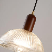 Lámpara Colgante De Vidrio Vintage Moderno Para Restaurante Bar Nordic Retro Madera Decoración Para Comedor Dormitorio Lámpara Pendente - details 5