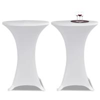 vidaXL 2x Fundas Manteles Ajustados de Mesa de Pie Alta de Fiesta 80 cm Color Blanco,  Crema,  Negro y mas - details 0