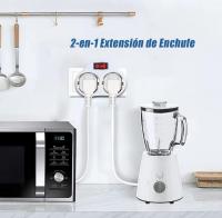 EXTRASTAR- Adaptador 2 en 1 con Interruptor y 2 Enchufes Schuko, Blanco - details 5