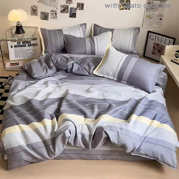Juego de Funda Nórdica 4 Piezas de Algodón Alta Calidad Juego de Ropa de Cama- Dibujo Elegante - Varios Tamaños Disponibles - 1