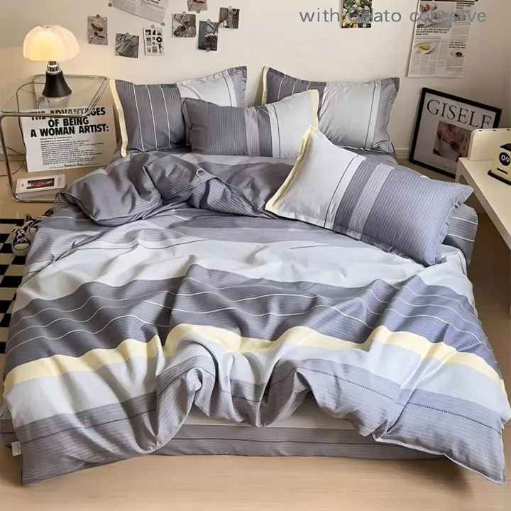 Juego de Funda Nórdica 4 Piezas de Algodón Alta Calidad Juego de Ropa de Cama- Dibujo Elegante - Varios Tamaños Disponibles - 1