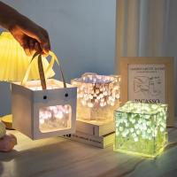 Lámpara Nocturna Creativa De Tulipán Y Cubo Del Mar DIY Tamaño Pequeño Material De Vidrio Para Regalo Ideal Para Parejas O Amigas - details 0