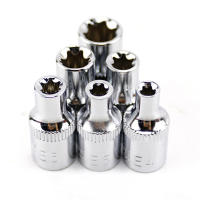 Juego De 6 Piezas De Destornilladores De Encaje 1/4" Con Adaptador De Encastre Torx E4 E5 E6 E7 E8 E10 Herramientas Manuales De Aluminio - details 2