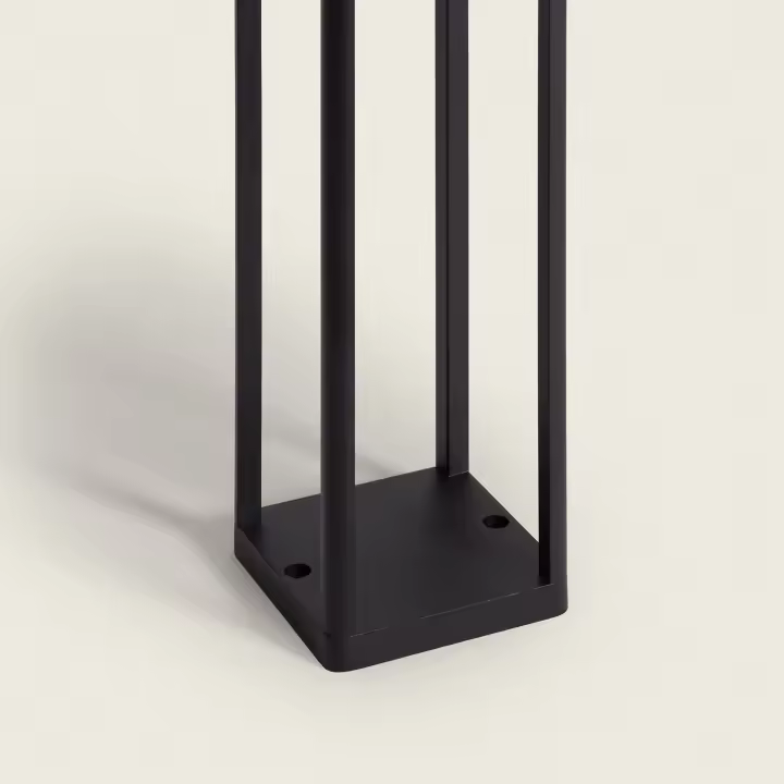 Ledkia Baliza de Pie Exterior Solar LED 2,5W 40cm Aluminio con Sensor de Movimiento Devah Negro - 1