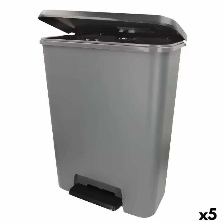 Cubo de basura Curver Gris oscuro Plástico 50 L (5 Unidades) - 1