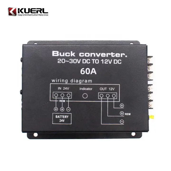 Convertidor De Voltaje Automotriz 24V a 12V 60A~100A Regulador De Tensión Para Coche Inversor De Audio De Coche Protección Contra Sobrecorriente Y Sobretensión - 1
