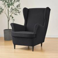 Cubiertas De Silla Wingback Clásicas En Color Sólido Con Funda Para Asiento Y Cojín Tapete De Sofá Decoración Del Hogar Hechas De Spandex Y Poliéster Estilo Europeo - details 18