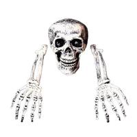 Decoración De Halloween Esqueleto De Huesos Prop Para Jardín Terrorífico Cráneo Humano Para Fiesta Y Cementerio Spooky - details 5