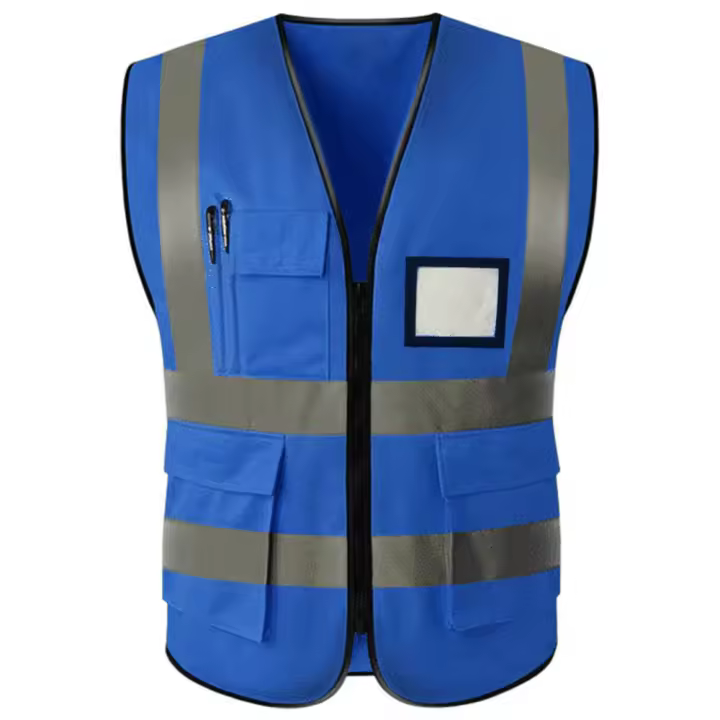 Chaleco De Seguridad Amarillo Y Naranja Con Estampados Reflectantes Visibilidad Alta Con Bolsillos Lavable Para Hombres Y Mujeres - 1