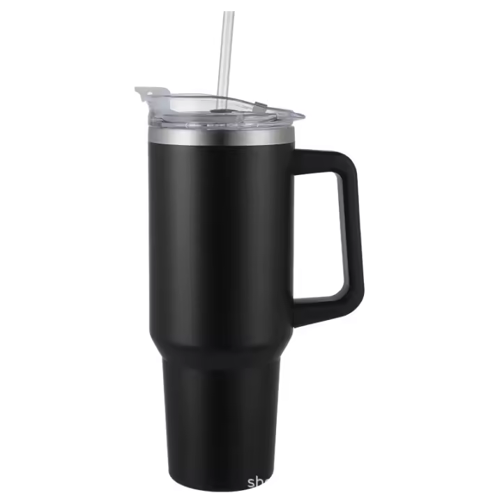 Taza de Café con Tapa 2 en 1, 1180 ml Taza Termo Cafe Para Levar, Jarrón térmico con Tapa y Pajita, Taza Termica de Acero Inoxide with Asa, Taza de viaje Taza Cafe - 1