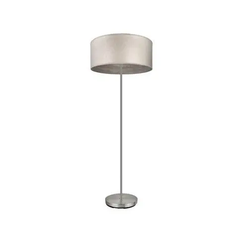 FABRILAMP Lámpara de Pie Salón Tania 1xe27 Niquel/Madera Gris 162x40x40 Cm - Elegante Diseño - 1