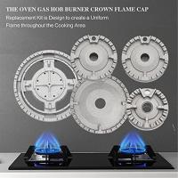 Upgrade Cooker Hat Set Oven Gas Hob Burner Crown Flame Cap Cover for Kitchen Fit for Stove Handles-Good - details 1