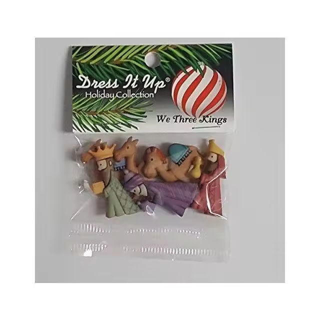 Set de Botones Decorativos Reyes Magos - Viste Tus Proyectos con Toque de Creatividad - 1