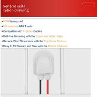 Caixa De Conexión Solar Para Caravana 1/2 Agujeros Entrada De Cable En Techo Accesorios Para RV Caixa De Conexión De Motorcarro - details 9