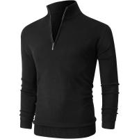 Suéter De Cuello Alto Para Hombre Con Cierre De Cremallera a Medio Tamaño Manga Larga Estilo Casual Caliente Para Otoño E Invierno Streetwear Y Business - details 3