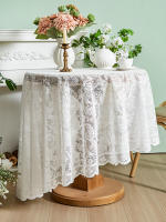 Mantel Redondo De Encaje Blanco De 70 Pulgadas Para Boda Y Fiesta De Matrimonio Decoración De Mesa Al Aire Libre Terraza De Hotel - details 1