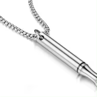 Collar para dejar de fumar, collar de ayuda para dejar de fumar, collar antiestrés para aliviar la ansiedad, colgante de inhalador sin humo ni vapor para dejar de fumar, collar antiestrés para hombres y mujeres (plata y negro) - 1