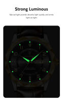 Reloj De Pulsera De Cuarzo De Lujo Para Hombre POEDAGAR Resistente Al Agua Con Fecha Y Semana Lámpara Luminosa Correa De Cuero Deportivo - details 10