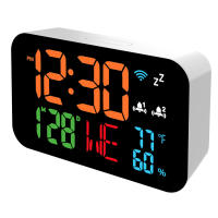 Reloj De Pared Inteligente Tu-ya Con Termómetro Y Higrómetro Pantalla LED Digital Soporte Calibración WIFI Para El Hogar - details 0