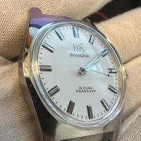 Reloj Mecánico Manual Para Hombre Shanghai Watch Original 7120 Retro Simple Business 36mm Correa De Cuero Acero Inoxidable Resistente Al Agua - details 7