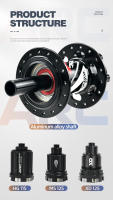 Hub De Bicicleta ARC 36 Agujeros Freno Disco Montaña Frente 9x100 Trasero 10x135 Compatible Con Sram XD 8 9 10 11 12V - details 1