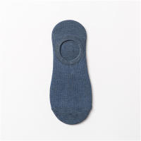 Calcetines Cortos Transpirables Para Mujer Color Sólido Con Banda Estampada Japonesa Y Antideslizante De Silicona Calcetines Invisibles De Algodón - details 12