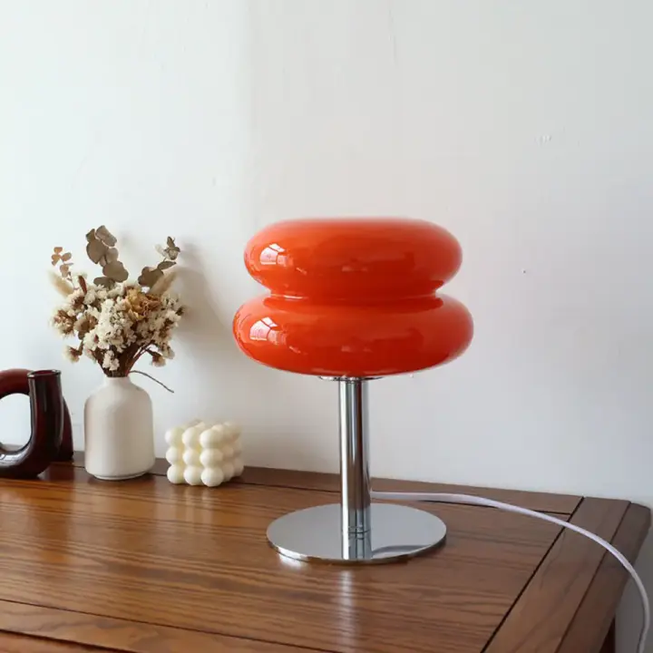 Lámpara De Mesa De Huevo De Vidrio Diseñador Italiano LED Para Dormitorio Luz Nocturna Moderna Minimalista Decorativa Para Hogar Y Escritorio - 1