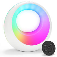 Luz Nocturna Pequeña RGB Cambiante Con Control Remoto Y Temporizador Luz De Mesa Para Dormitorio Dimmerable Iluminación Suave - details 1