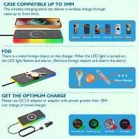 Soporte Movil Coche, Nuevo Coche RGB Colorido Cargador Inalámbrico Antideslizante Estación de Carga InAlámbrico para iPhone16 15 14 13 12, Ajustado para Samsung, Airdrops, Xiaomi, cargador Inalámbrico de 15W para Teléfono Móvil en Coche with Luz Ambiental - details 4