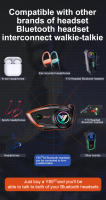 Y80 2X Intercomunicador De Casco De Motocicleta Bluetooth V5.3 Manos Libres Reducción De Ruido Impermeable 1000M Interfono Con Headset Inalámbrico - details 2