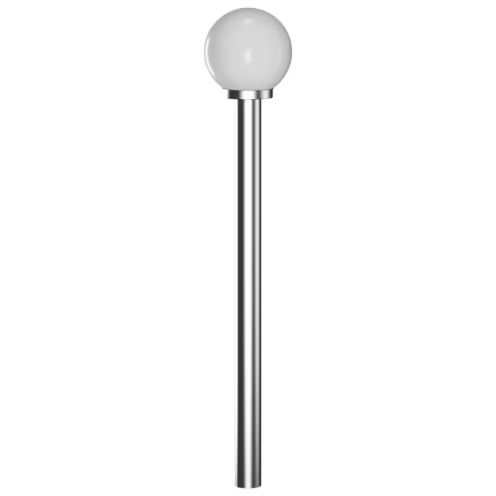 vidaXL Lámpara de Poste Jardín de Bola Acero Inoxidable Bolardo Luz Exterior Cantidad de bombillas 1 lámpara, 2 lámparas, 3 lámparas - 1